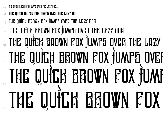 MCF Legion of Darwin font waterfall